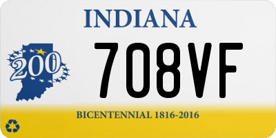 IN license plate 708VF