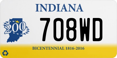 IN license plate 708WD