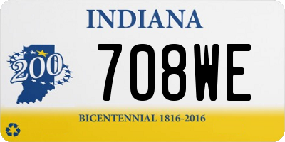 IN license plate 708WE