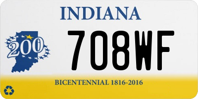 IN license plate 708WF