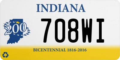 IN license plate 708WI