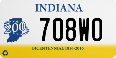 IN license plate 708WO