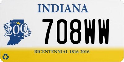 IN license plate 708WW