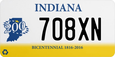 IN license plate 708XN