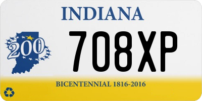 IN license plate 708XP