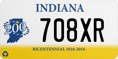 IN license plate 708XR