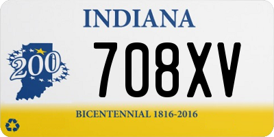 IN license plate 708XV