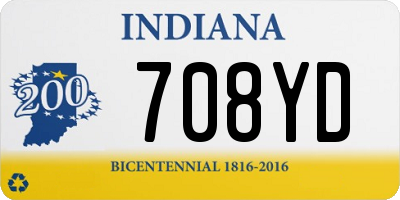 IN license plate 708YD