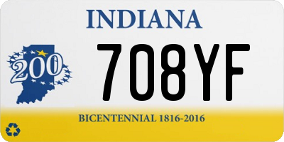 IN license plate 708YF