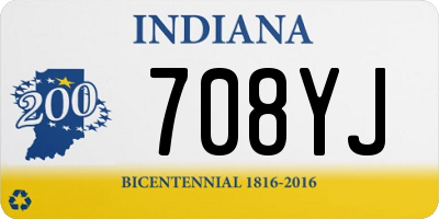 IN license plate 708YJ