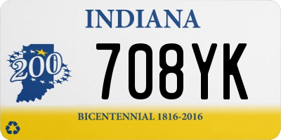 IN license plate 708YK