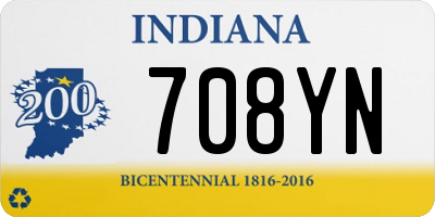 IN license plate 708YN