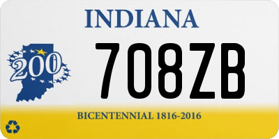 IN license plate 708ZB