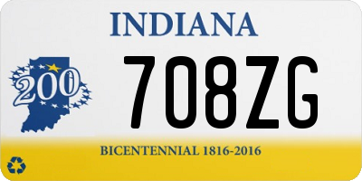 IN license plate 708ZG