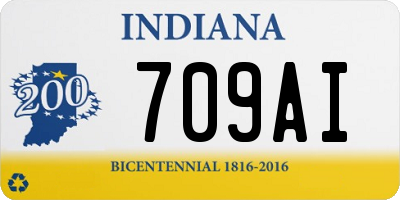IN license plate 709AI