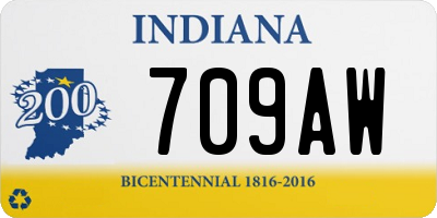 IN license plate 709AW