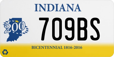 IN license plate 709BS