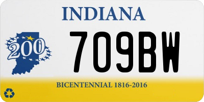 IN license plate 709BW