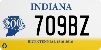 IN license plate 709BZ