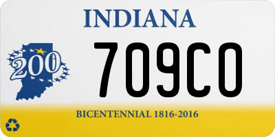 IN license plate 709CO