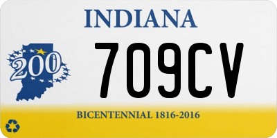 IN license plate 709CV