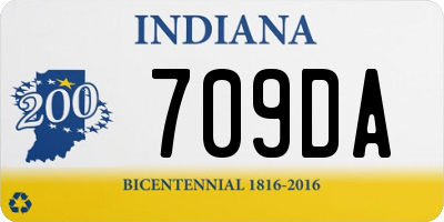 IN license plate 709DA