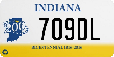 IN license plate 709DL