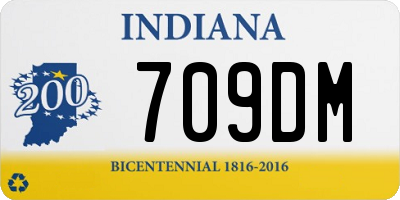 IN license plate 709DM