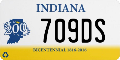 IN license plate 709DS