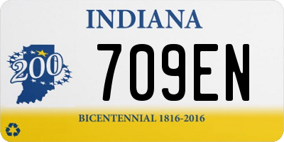 IN license plate 709EN