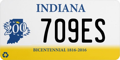 IN license plate 709ES