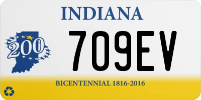 IN license plate 709EV