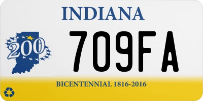 IN license plate 709FA