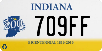 IN license plate 709FF