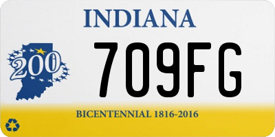 IN license plate 709FG