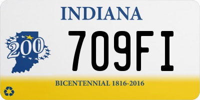 IN license plate 709FI