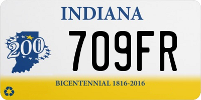IN license plate 709FR