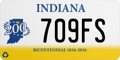 IN license plate 709FS