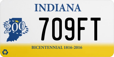 IN license plate 709FT