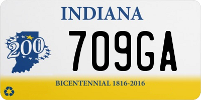 IN license plate 709GA