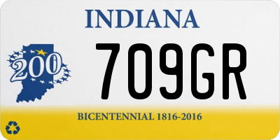 IN license plate 709GR