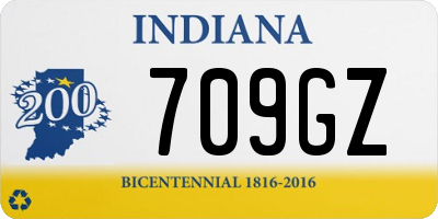 IN license plate 709GZ