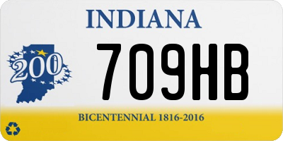 IN license plate 709HB