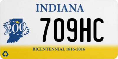 IN license plate 709HC