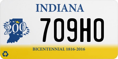 IN license plate 709HO