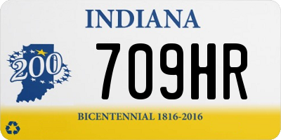 IN license plate 709HR