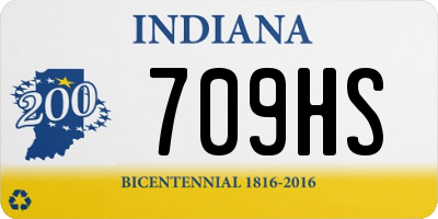 IN license plate 709HS