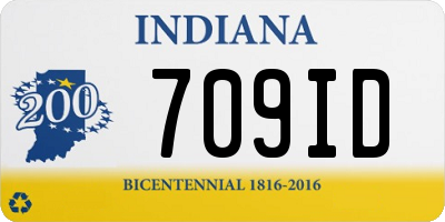 IN license plate 709ID