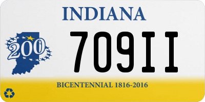 IN license plate 709II