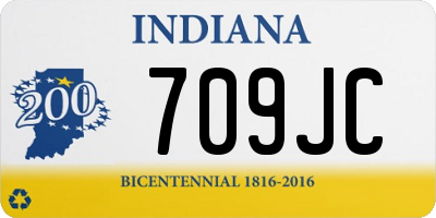 IN license plate 709JC